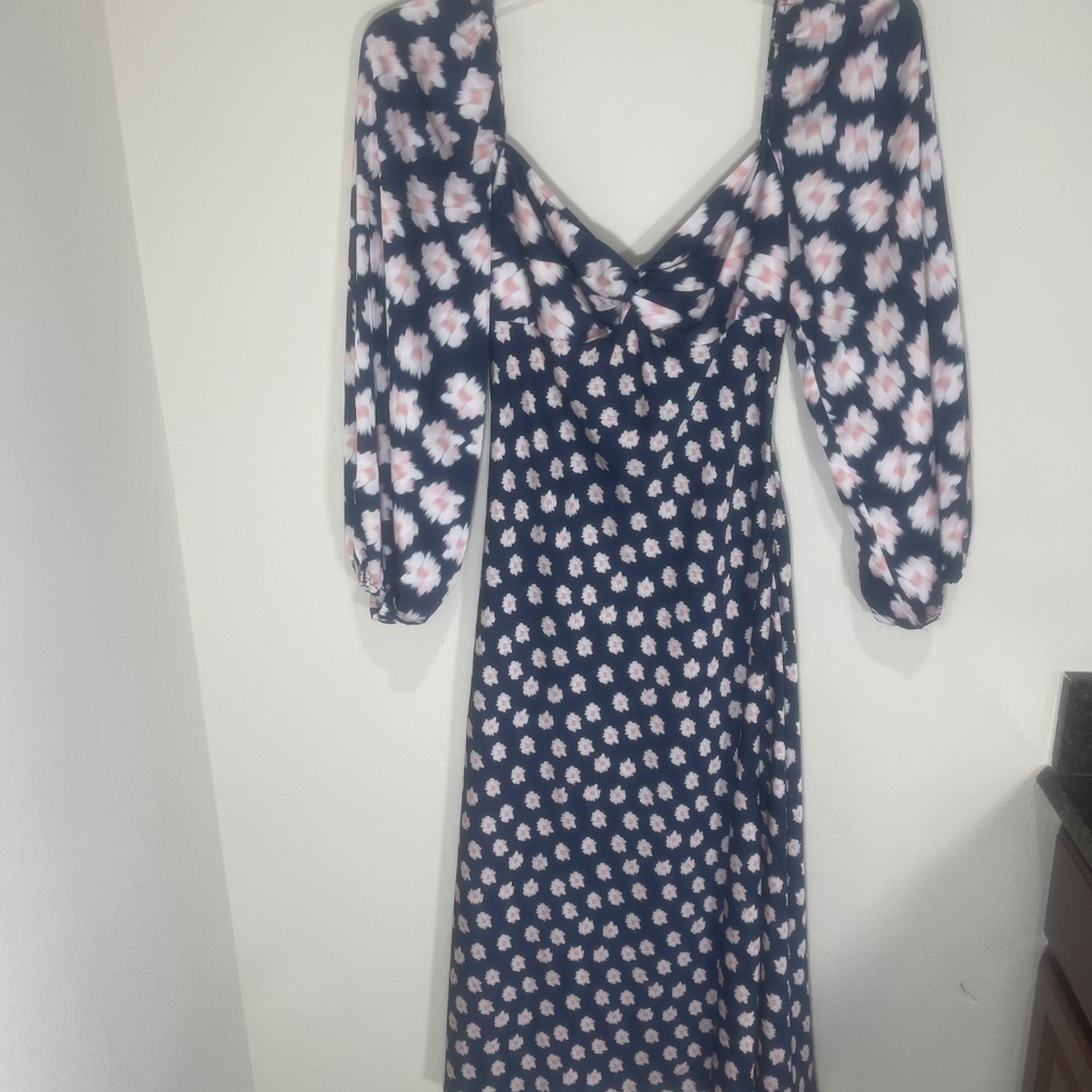 Sachin & Babi Melody Navy Midi Dress Size 4 | Designer Women’s Cocktail Style - Picture 10 of 16